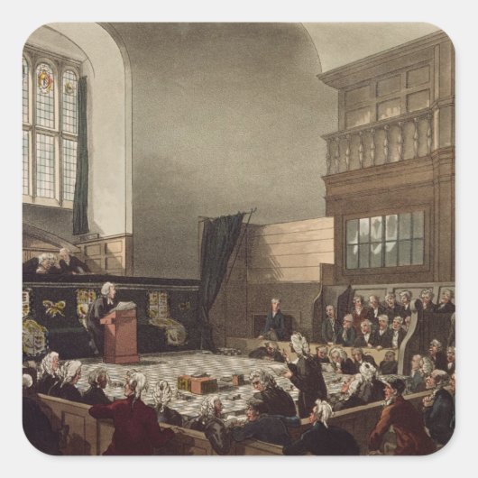 Hof van Financiën, Westminster Hall Vierkante Sticker (Voorkant)