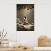 Hof van Gethsemane Jezus Biddend Jezus Christelijk Poster (Keuken)