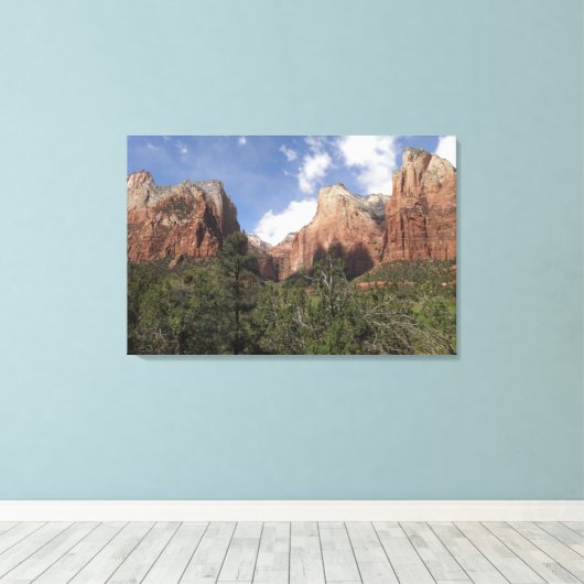 Hof van Patriarchen II in het Nationaal Park Zion Canvas Afdruk (Insitu (Houten vloer))