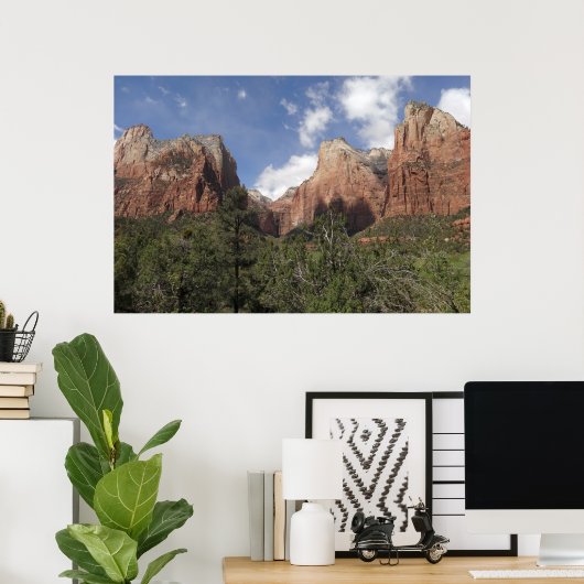 Hof van Patriarchen II in het Nationaal Park Zion Poster (Thuiskantoor)