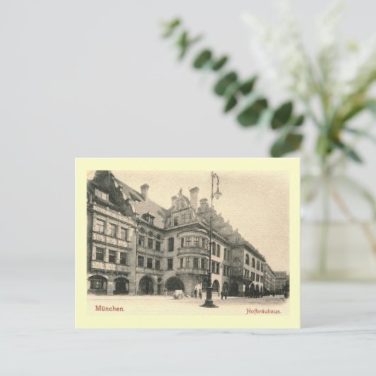 Hofbrauhaus, München, Duitsland 1900  Briefkaart (Staand voorkant)