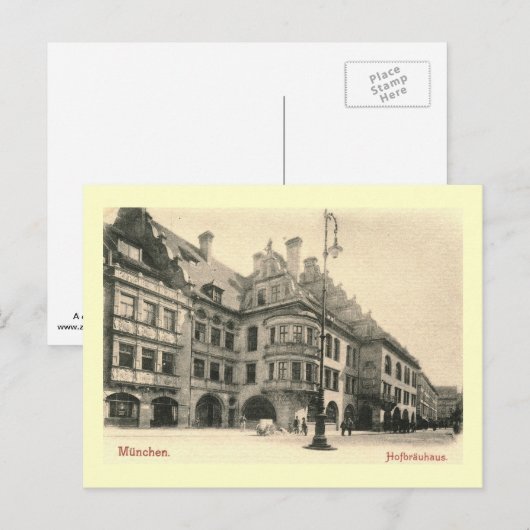 Hofbrauhaus, München, Duitsland 1900  Briefkaart (Voorkant / Achterkant)
