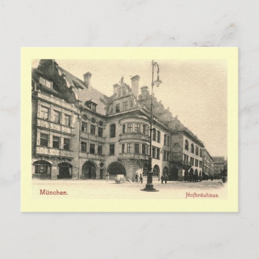 Hofbrauhaus, München, Duitsland 1900  Briefkaart (Voorkant)