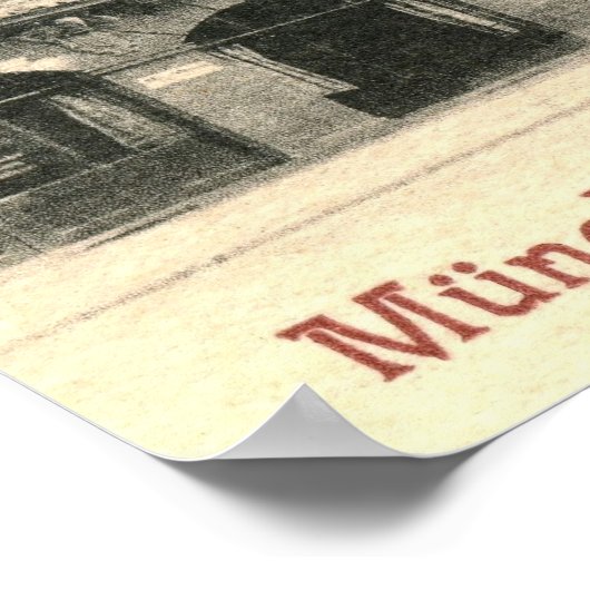 Hofbrauhaus, München, Duitsland 1900  Poster (Hoek)