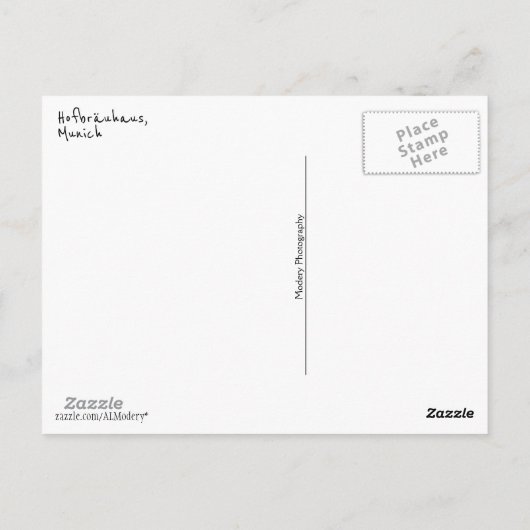 Hofbräuhaus (München) with text Briefkaart (Achterkant)