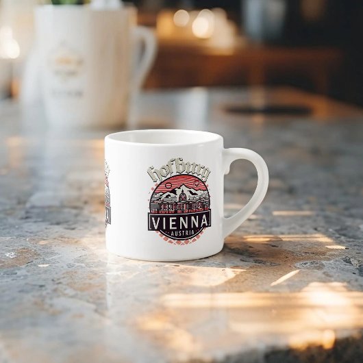 Hofburg in cirkels espresso kop