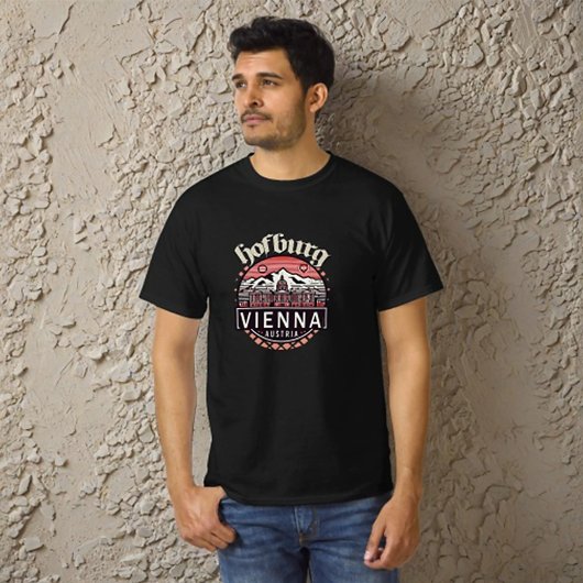 Hofburg in cirkels Mannen waarde T-shirt