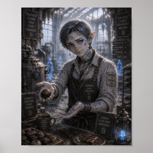 Hoffelijkheid / Chocolade Maker / Chocoladefabriek Poster (Voorkant)