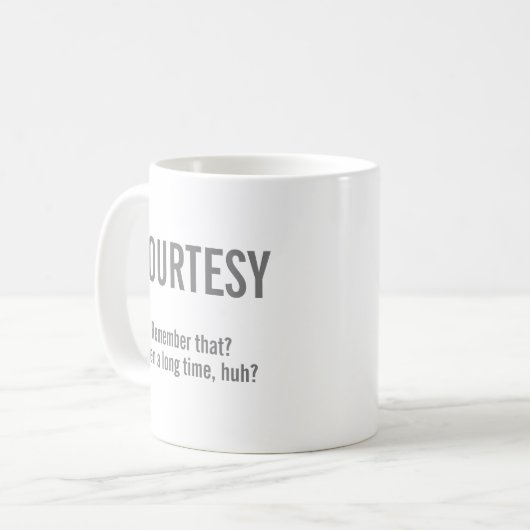 hoffelijkheid koffiemok (Voorkant links)