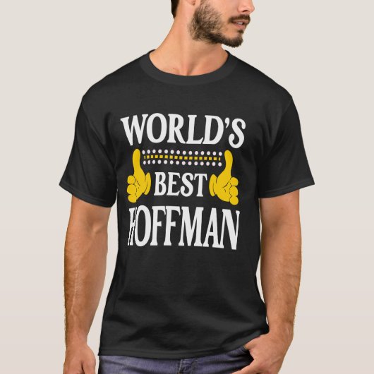 Hoffman Achternaam Team Familie Achternaam World's T-shirt (Voorkant)