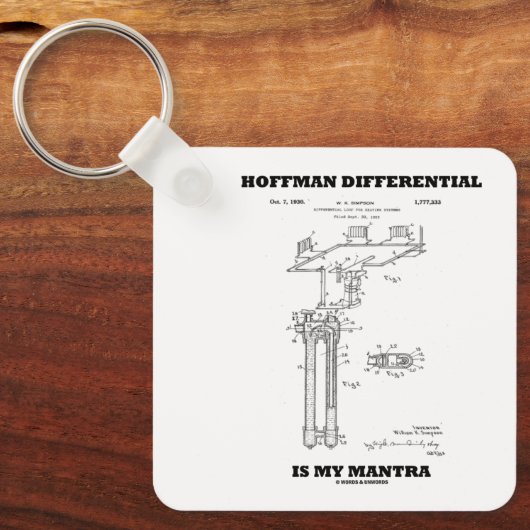Hoffman Differential is mijn mantra US Patent Desi Sleutelhanger (Voorkant)