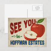 Hoffman Estates Illinois Apple - Vintage Travel Briefkaart (Voorkant / Achterkant)