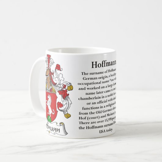 Hoffman Family Coat of Arms Mok (Voorkant links)