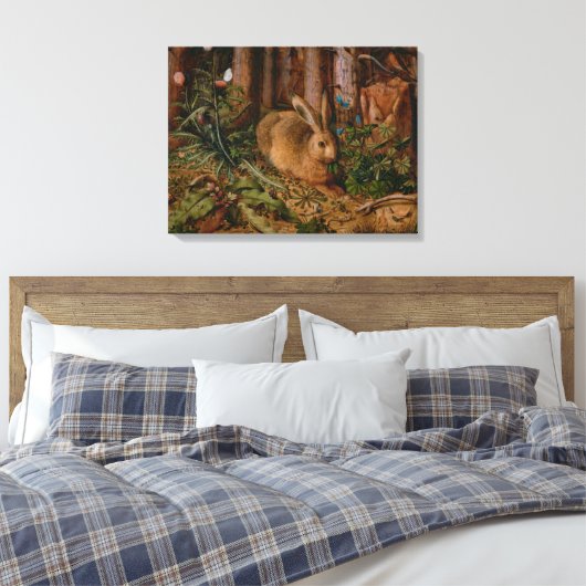Hoffmann Hare Forest Natuur Painting Canvas Afdruk (Insitu (Slaapkamer))