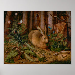 Hoffmann Hare Forest Natuur Painting Poster