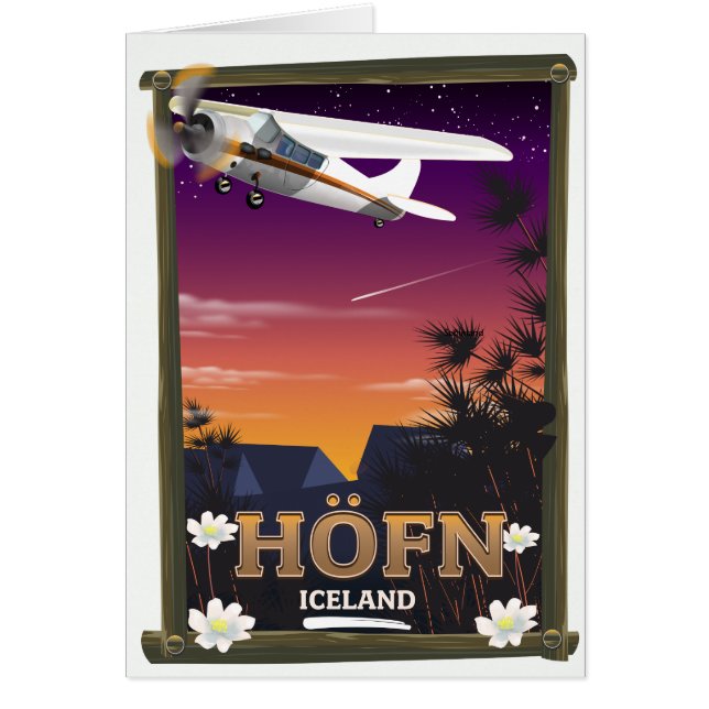 Höfn IJsland vliegend poster (Voorkant)