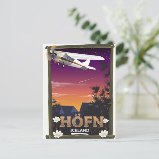 Höfn IJsland vliegend poster Briefkaart (Staand voorkant)