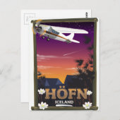 Höfn IJsland vliegend poster Briefkaart (Voorkant / Achterkant)