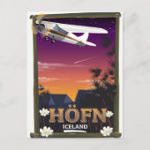 Höfn IJsland vliegend poster Briefkaart (Voorkant)
