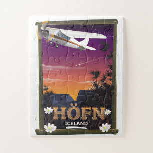 Höfn IJsland Vluchtposter Legpuzzel