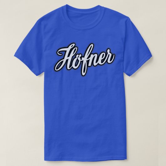 Hofner   White  T-shirt (Design voorkant)