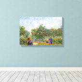 Hofparen in het Voyer d'Argenson Park Gogh Canvas Afdruk (Insitu (Houten vloer))
