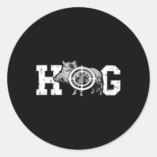 Hog Boar Wild Hog Hunting Wild Boar Pigs Wild Hog Ronde Sticker