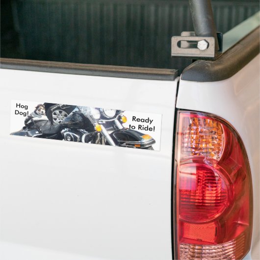 Hog Dog - Klaar om te rijden! Bumpersticker (Op Truck)