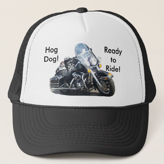 Hog Dog - Klaar om te rijden! Trucker Pet (Voorkant)
