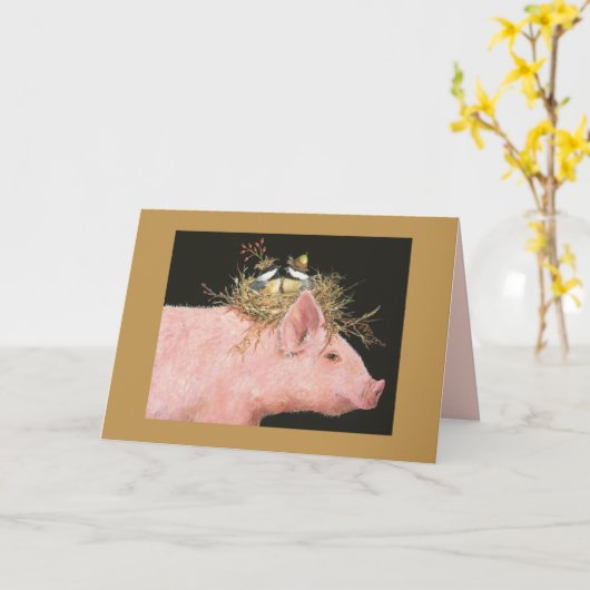 hog - en cichorei - vriendenkaart kaart (Gele Bloem)