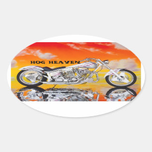 HOG HEAVEN HELM STICKERS PKG VAN 4