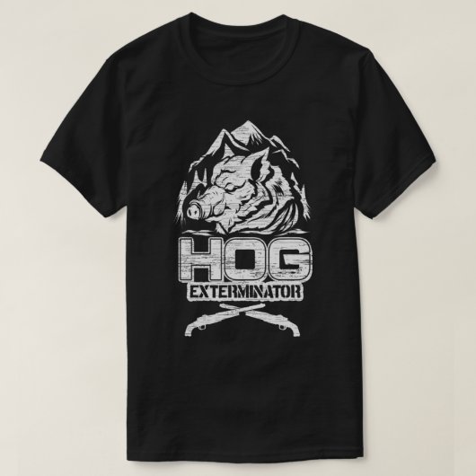 Hog Hunter Boar Hunter Hunting T-shirt (Design voorkant)