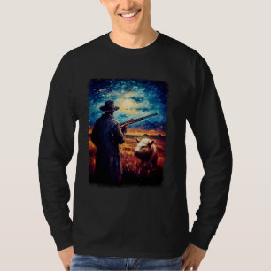 Hog Hunter Hog Hunting Sterrennacht Painting T-shirt