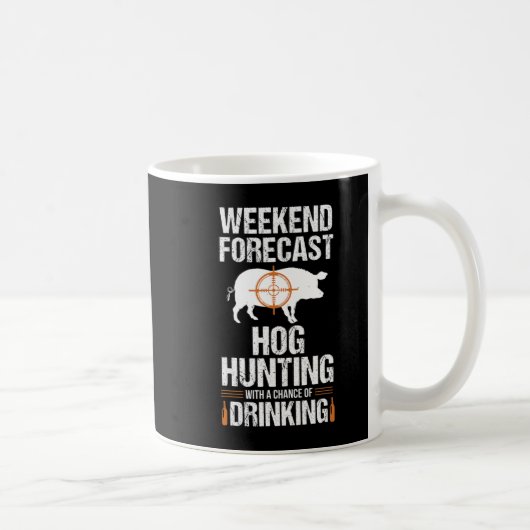 Hog Hunter Pig Gift Weekend Beer Boar Koffiemok (Rechts)