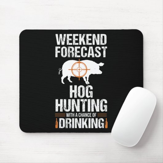 Hog Hunter Pig Gift Weekend Beer Boar Muismat (Met muis)