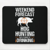 Hog Hunter Pig Gift Weekend Beer Boar Muismat (Voorkant)