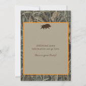 Hog Hunting 40th Birthday Invitation with Camo Kaart (Achterkant)