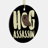 Hog Hunting Assasin I pingelt Hunter of Boar Hunt Keramisch Ornament (Rechts)