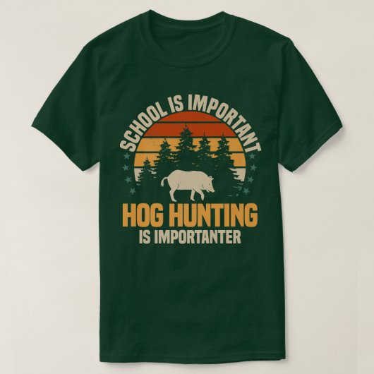 Hog Hunting Boar Feral Pig Huntsman Premium T-shirt (Design voorkant)