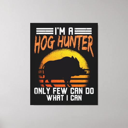 Hog Hunting Boar Hunting Canvas Afdruk (Voorkant)