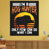 Hog Hunting Boar Hunting Canvas Afdruk (Insitu (Woonkamer))