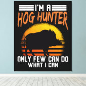 Hog Hunting Boar Hunting Canvas Afdruk (Insitu (Houten vloer))