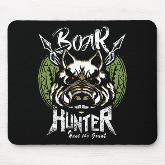 Hog Hunting Fun Boar Hunter Gift Muismat (Voorkant)
