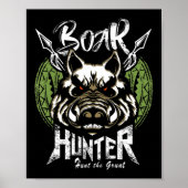 Hog Hunting Fun Boar Hunter Gift Poster (Voorkant)