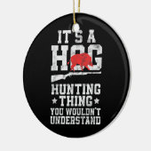 Hog Hunting Funny Boar Hunter Keramisch Ornament (Links)