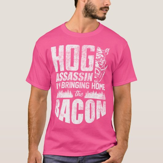Hog Hunting Hog Hunter Boar Hunter Hunting Hunters T-shirt (Voorkant)
