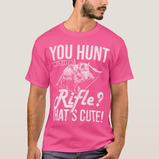 Hog Hunting Hunter Je jaagt met een geweer dat sni T-shirt (Voorkant)