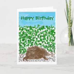 Hog in de Hedge Birthday Kaart