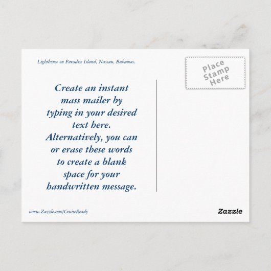 Hog Island Light Briefkaart (Achterkant)