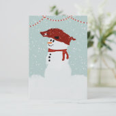 Hog Pet Snowman Bedankkaart (Staand voorkant)
